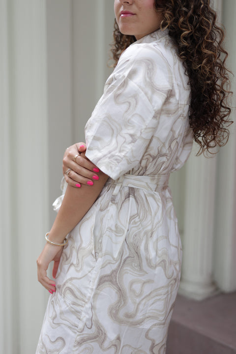 Marble Blouse Dress