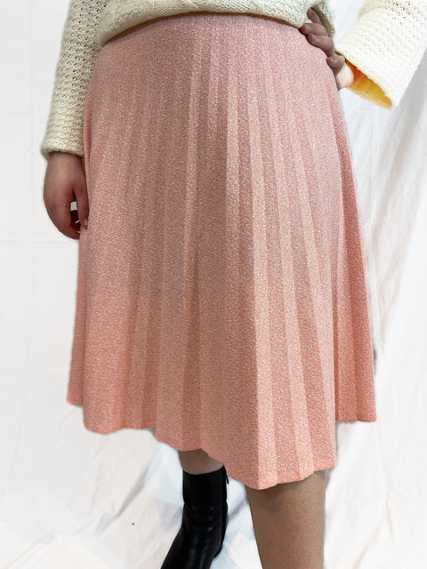 Pink Pleat Skirt