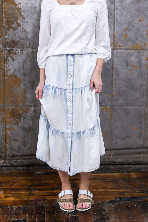 Washed Denim Look Skirt