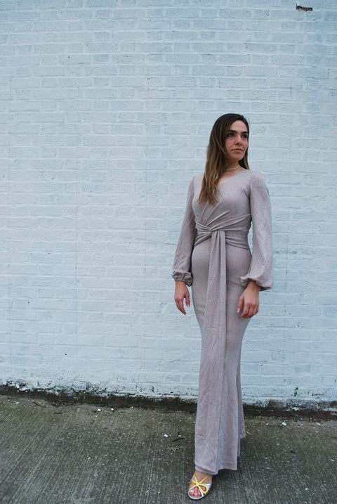 Shimmer Twist Gown