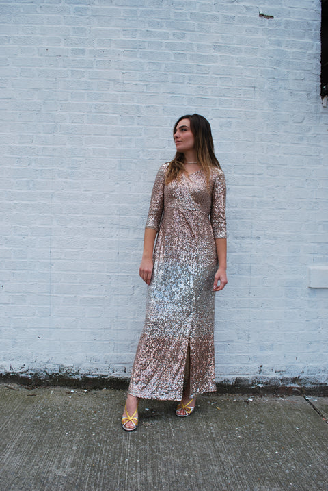 Sequin metallic Party gown