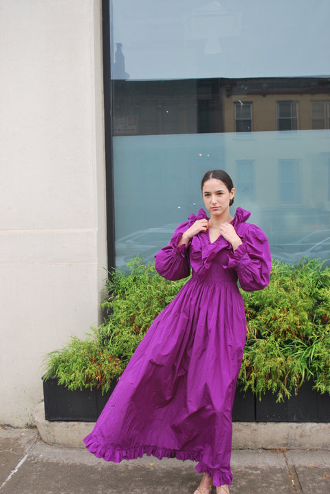 Grape puff sleeve MSGM gown