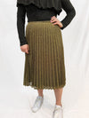 Gold Pleat Sparkle Skirt