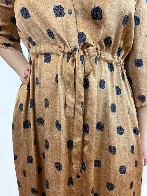 Silky Polka Dot Dress